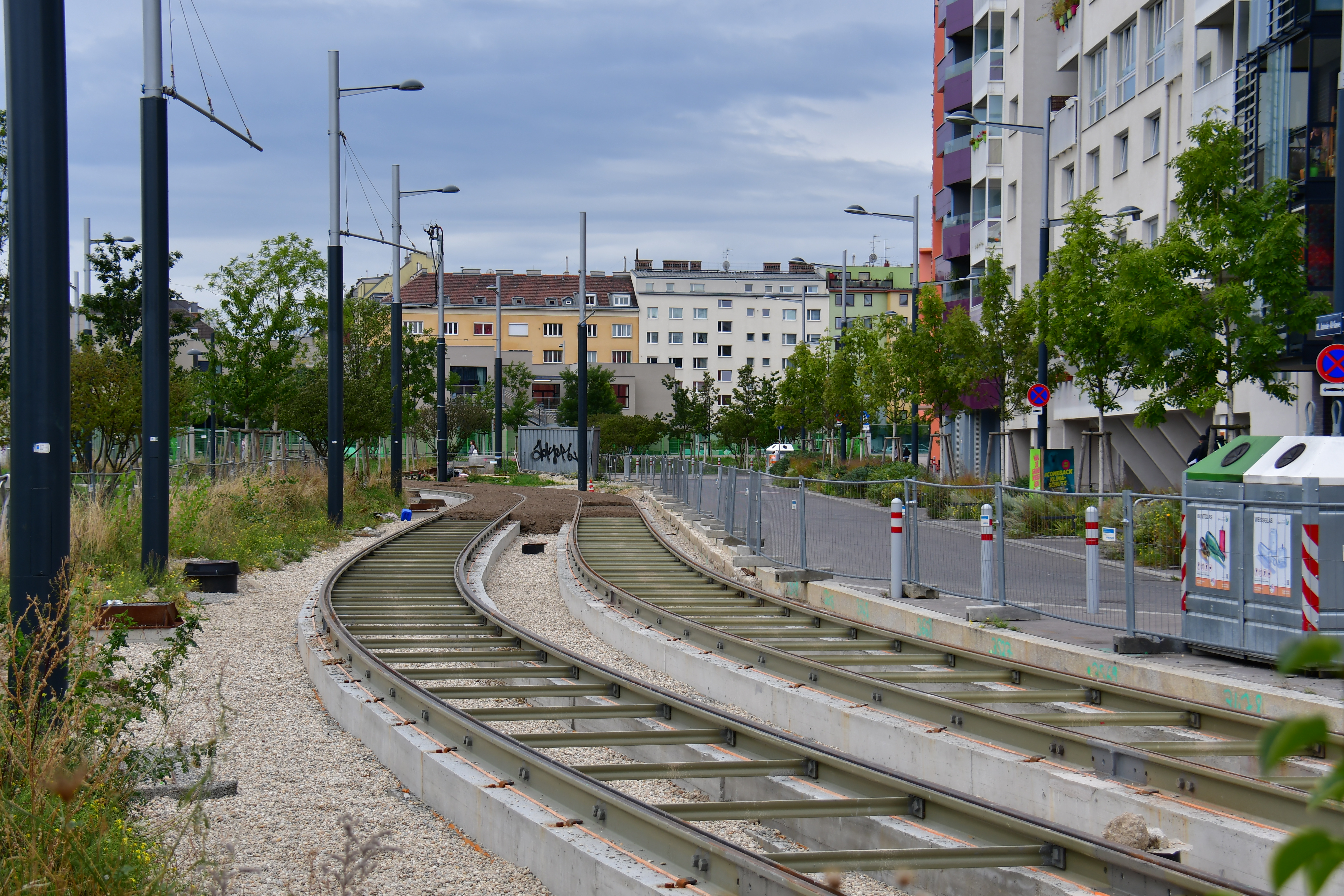 Verlängerung Linie D - Spoorwegbouw
