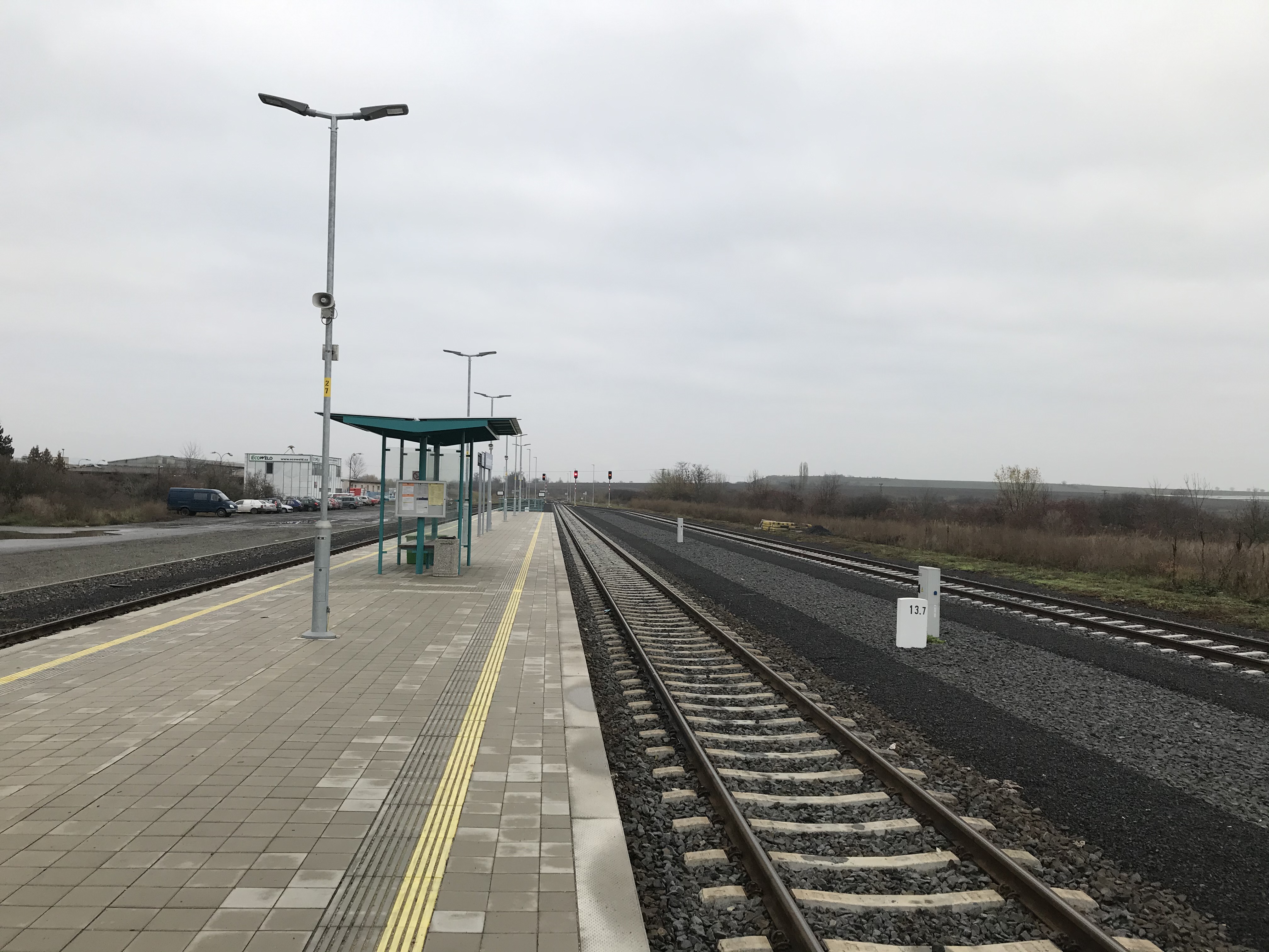 Železniční trať, Lovosice - Louny - Spoorwegbouw