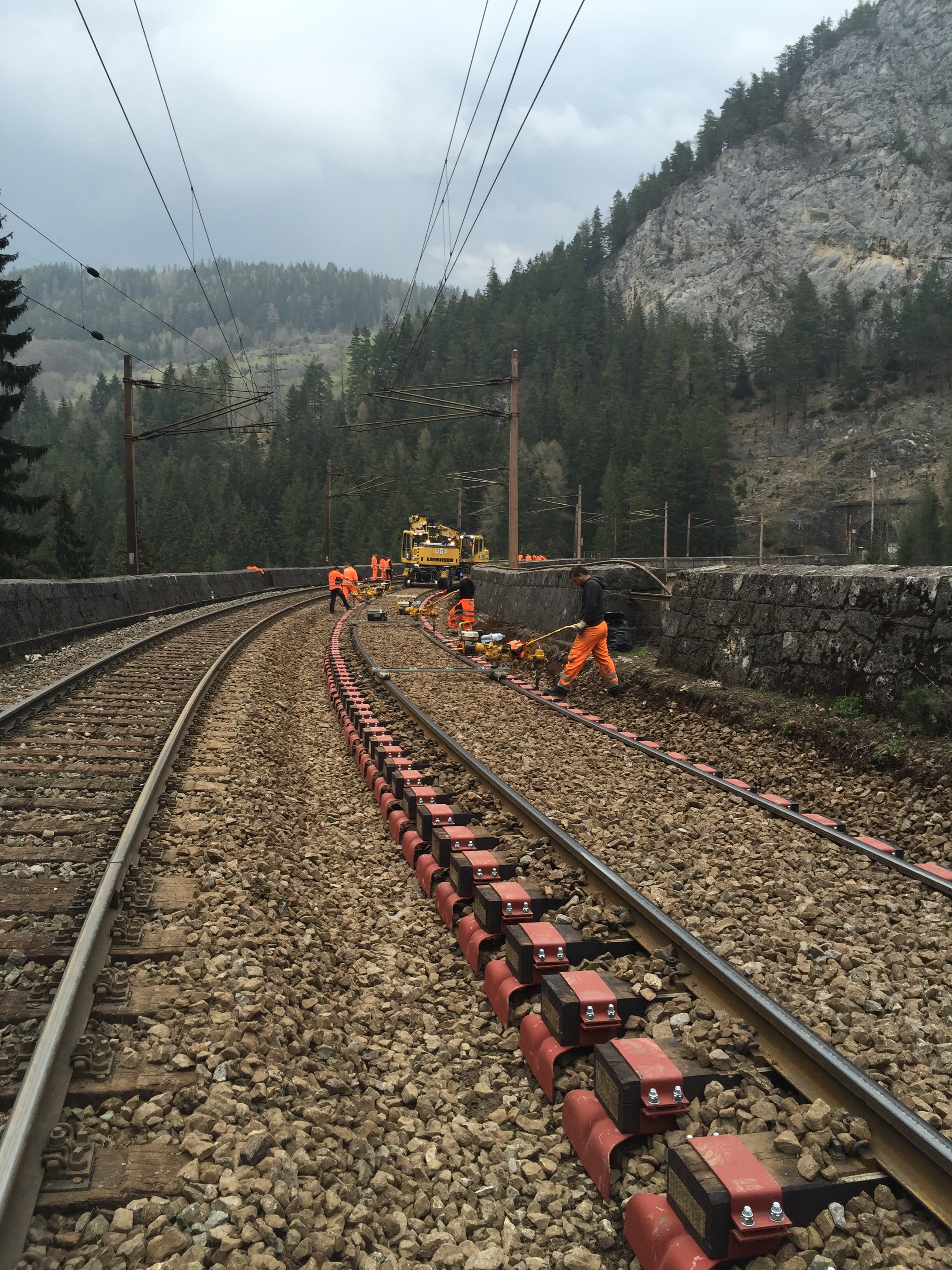 Gleisneulage Semmering - Spoorwegbouw